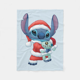 Couverture Polaire Lilo et Stitch  Stitch du Père Noël