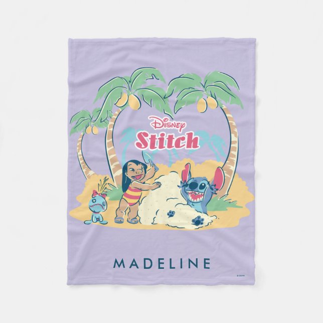 Couverture Polaire Lilo et Stitch| Venez visiter les îles ! (Devant)