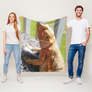 Couverture Polaire L'image de dragon barbue la plus mignonne