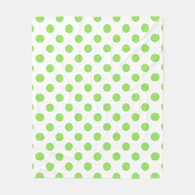 Couverture Polaire Lime et pois blancs (Devant)