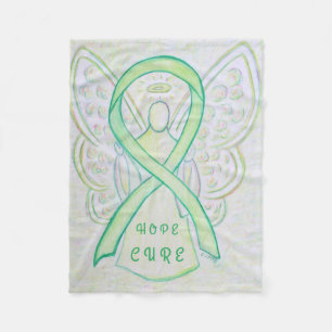 Couverture Polaire Lime Sensibilisation Ruban Hope Cure Angel Blanche