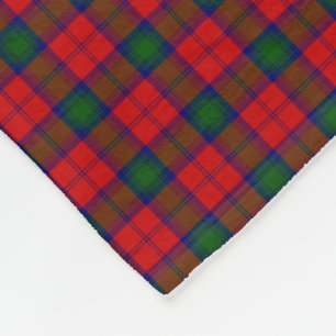 Couverture Polaire Lindsay tartan rouge vert plaid