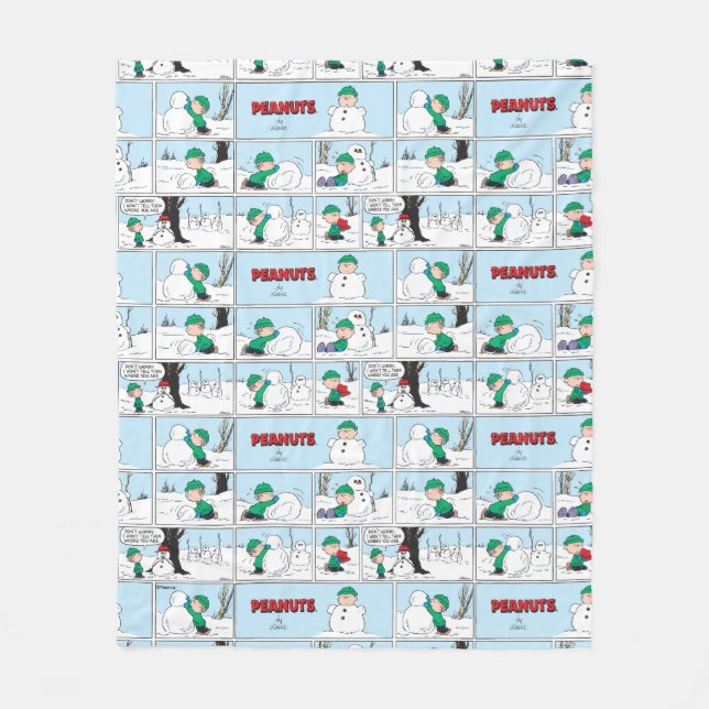 Couverture Polaire Linus Construit Un Snowman (Devant)