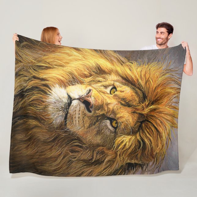 Couverture Polaire Lion (En situation)