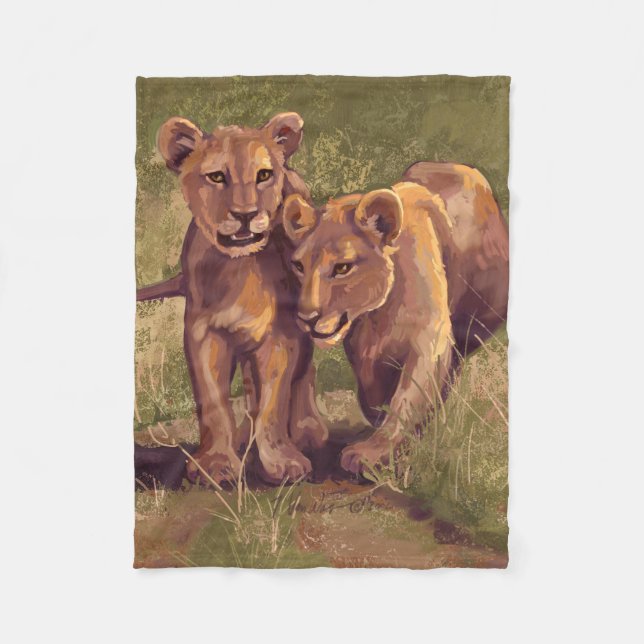Couverture Polaire Lion Cubs (Devant)