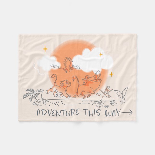 Couverture Polaire Lion King | Aventure de cette façon (Devant (Horizontal))