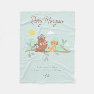 Couverture Polaire Lion King Simba et amis Birth Statistiques Personn