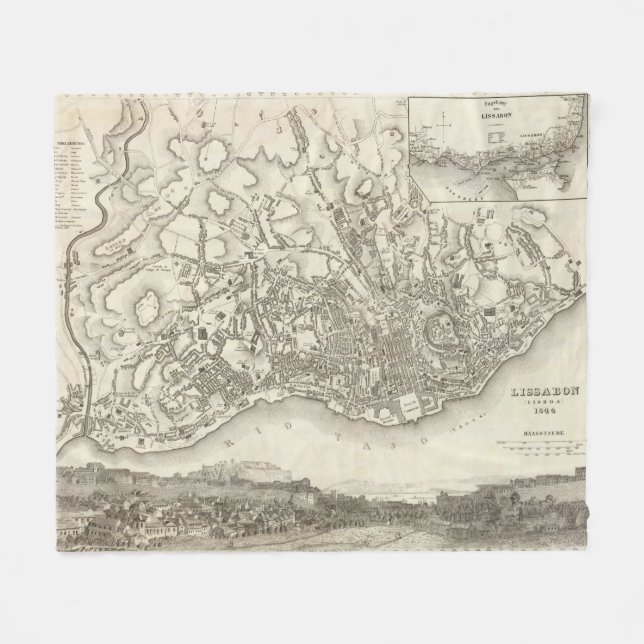 Couverture Polaire Lisbonne, Portugal (Devant (Horizontal))