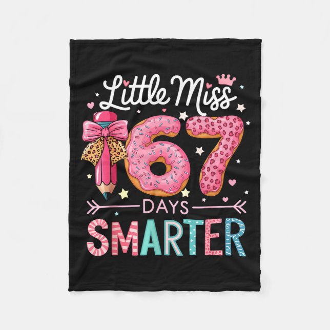 Couverture Polaire Little Miss 67 Days Smarter Donut Lover 67th Day O (Devant)