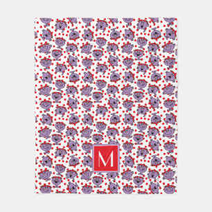Couverture Polaire Little Miss Bad Motif de points Polka Rouge Mo