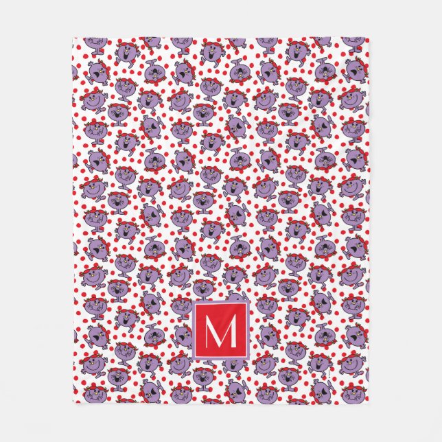 Couverture Polaire Little Miss Bad | Motif de points Polka Rouge | Mo (Devant)