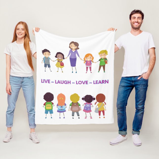 Couverture Polaire Live ~ Laugh ~ Amour ~ Apprendre Enseignant de l'é (En situation)