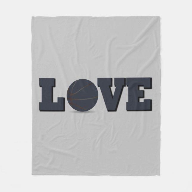 Couverture Polaire Live love jouer au basket-ball (Devant)