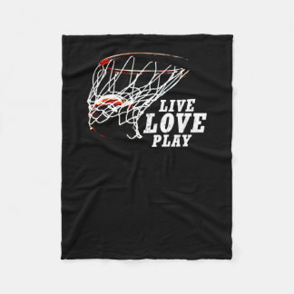 Couverture Polaire Live Love Play Basketball By Subgirl