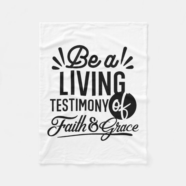 Couverture Polaire Living Testimony Bible Quote Christian Motivation (Devant)