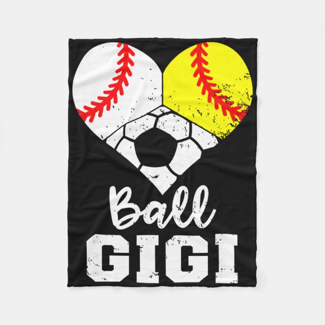 Couverture Polaire Ll Gigi Heart Funny Sell Softll Soccer Gigi  (Devant)