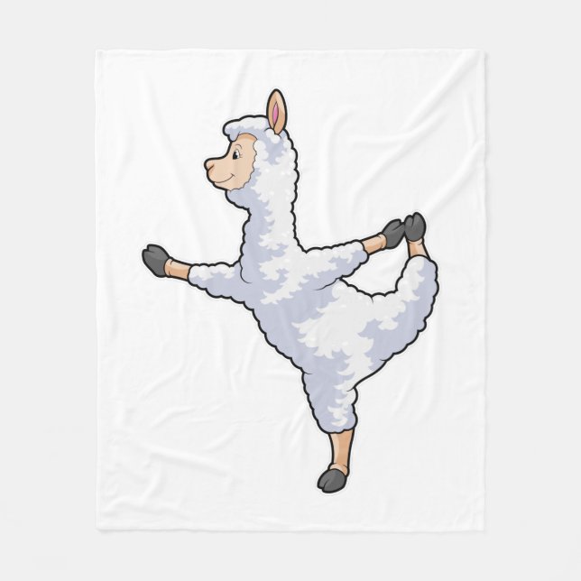 Couverture Polaire Llama at yoga (Devant)