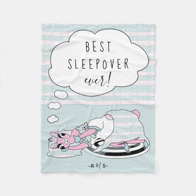 Couverture Polaire Llama en pyjama (Devant)