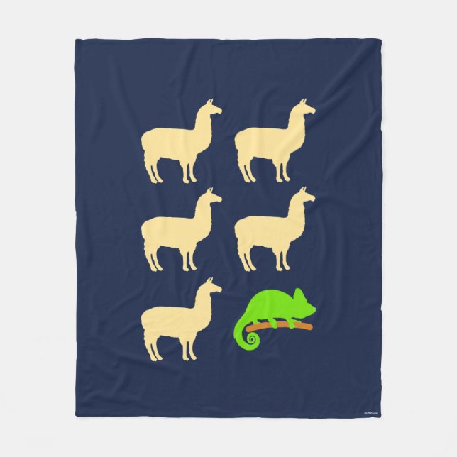 Couverture Polaire Llama Llama Llama Llama Chameleon (Devant)