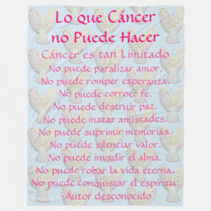 Couverture Polaire Lo que Cáncer no Puede Hacer Angel Chemo Blanche