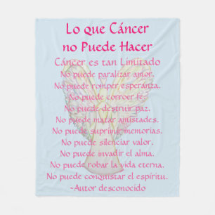 Couverture Polaire Lo que Cáncer no Puede Hacer Angel Chemo Blanche