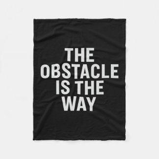 Couverture Polaire L'Obstacle Est La Voie. Citation stoïque, Design. 
