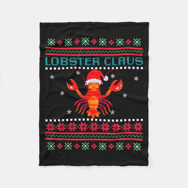 Couverture Polaire Lobster Claus Ugly Sweater For Lobster Lovers On C (Devant)