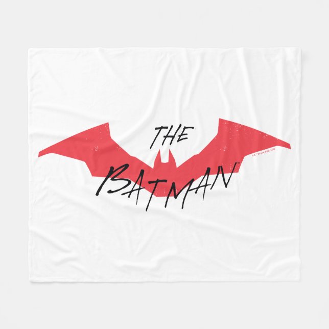 Couverture Polaire Logo Batman manuscrit de chaume (Devant (Horizontal))