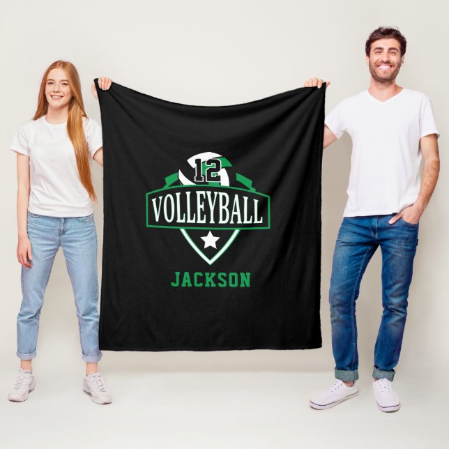 Couverture Polaire Logo de volley-ball avec numéro DO-IT-YOURSELF - V (En situation)