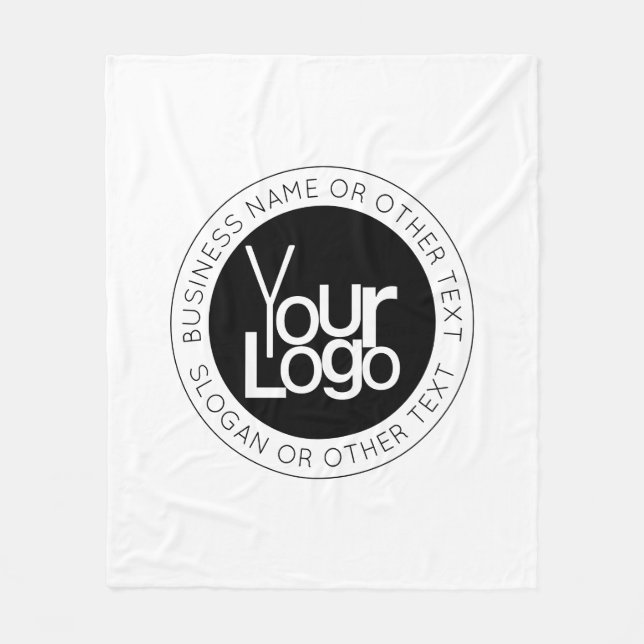 Couverture Polaire Logo d'entreprise et texte moderne simple modifiab (Devant)