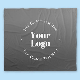 Couverture Polaire Logo d'entreprise ou design & texte modifiable