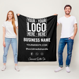 Couverture Polaire Logo d'entreprise personnalisé société d'entrepris