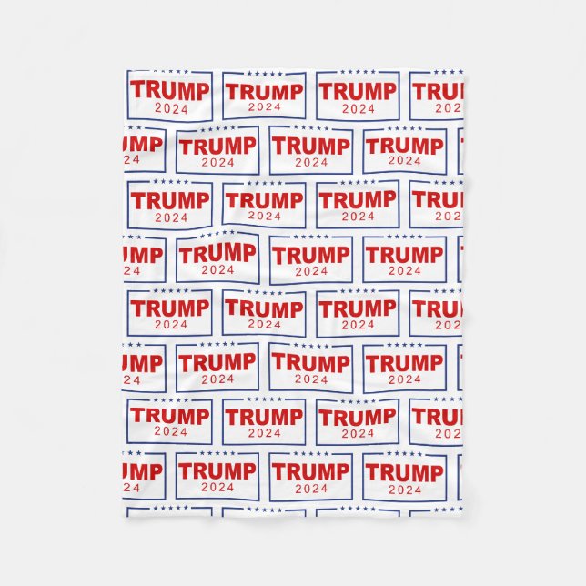 Couverture Polaire Logo du rectangle classique Trump 2024 (Devant)