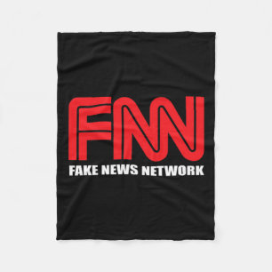 Couverture Polaire Logo Fnn Fake News Network Funny Trump