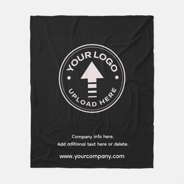 Couverture Polaire Logo promotionnel minimaliste personnalisé (Devant)