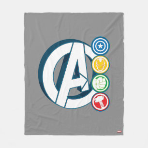Couverture Polaire Logos de personnages d'Avengers