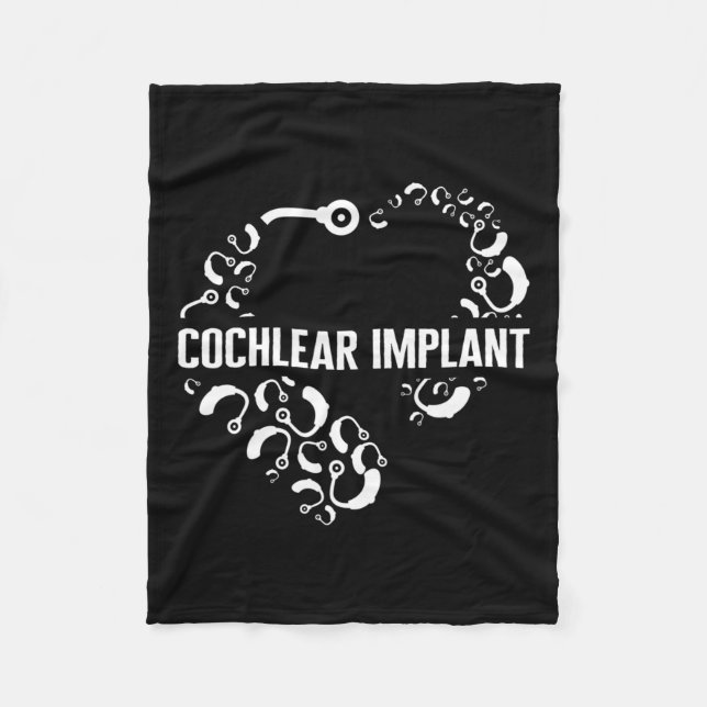 Couverture Polaire Loss Awareness Love Cochlear Implant Asl Heure D (Devant)