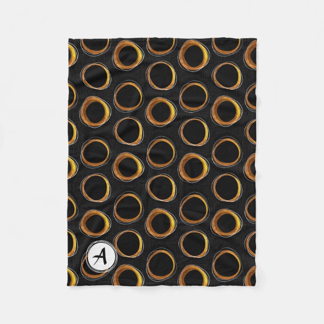 Couverture Polaire Lot Éclipsez Mid-Century Modern Black et Gold (Devant)
