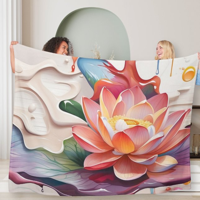 Couverture Polaire Lotus Art (Créateur téléchargé)