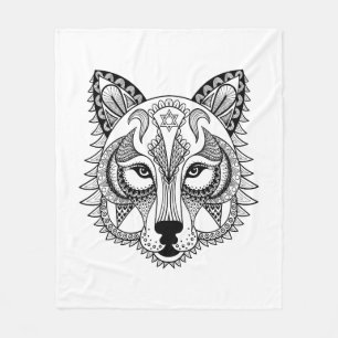 Couverture Polaire Loup inspiré