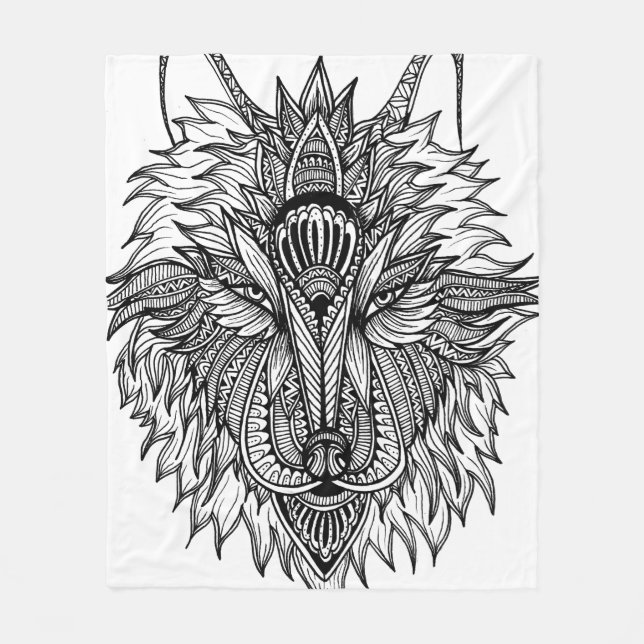 Couverture Polaire Loup solitaire (Devant)