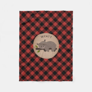 Couverture Polaire L'ours somnolent de plaid de Buffalo badine la