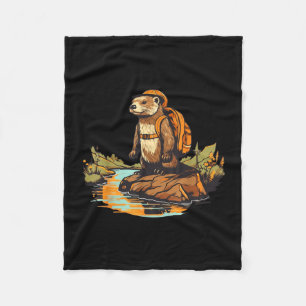 Couverture Polaire Loutre de rivière randonnée randonnée animal extér