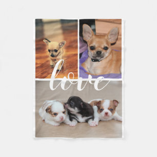 Couverture Polaire Love Chihuahua Photo Fleece Blanket