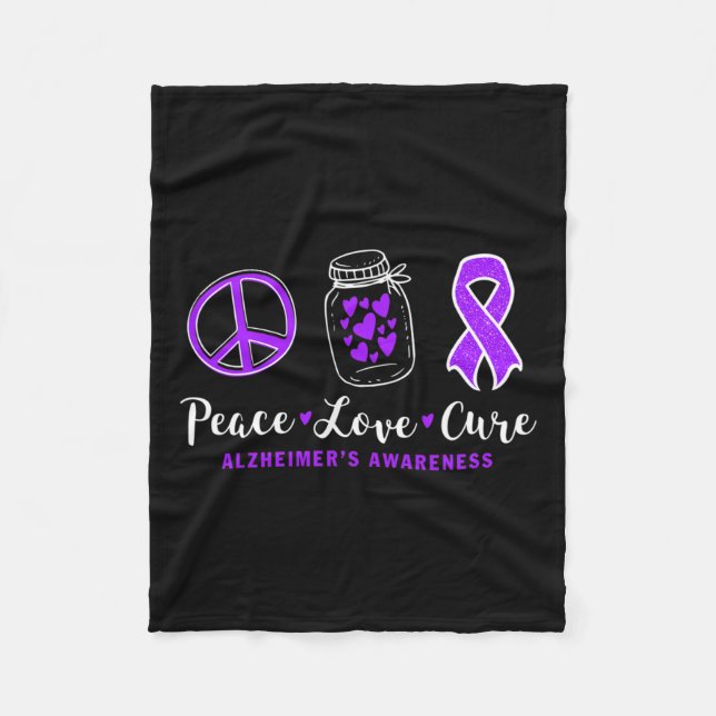 Couverture Polaire Love Cure For Alzheimerheimer S Warrior Tee Heimer (Devant)