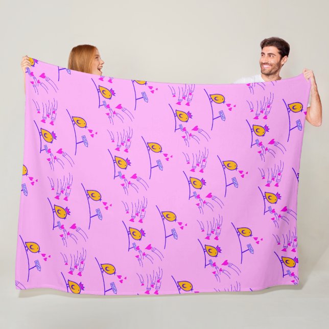 Couverture Polaire LOVE ECHO - Comic Birds Tweetlercools 3 (En situation)