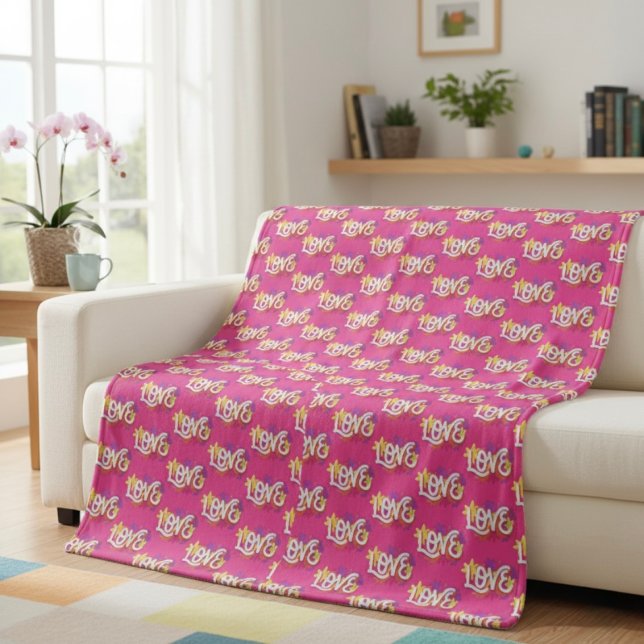 Couverture Polaire LOVE Fleece Blanche (Créateur téléchargé)