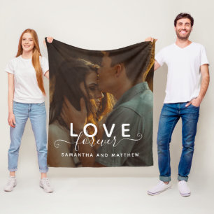 Couverture Polaire Love Forever Couple Photo