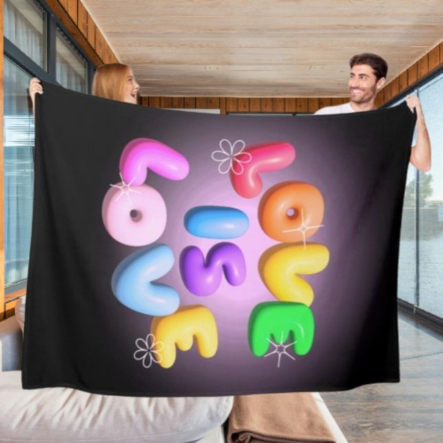 Couverture Polaire Love Is Love 3D Rainbow Pride Fleece Blanket (Créateur téléchargé)