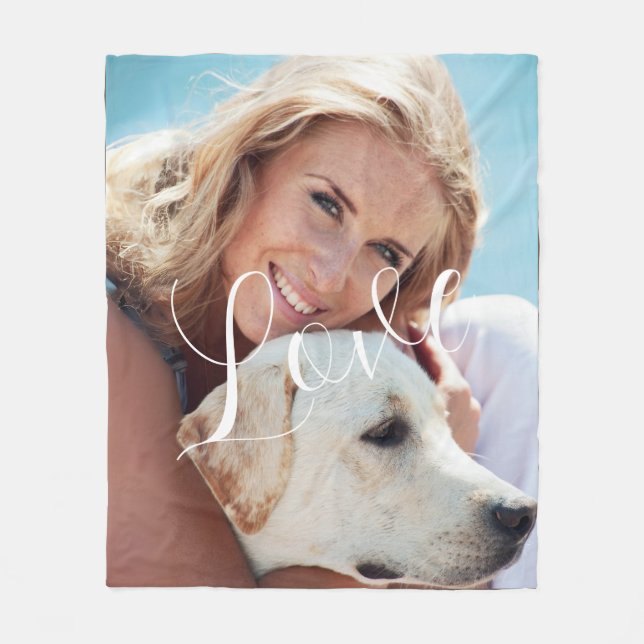 Couverture Polaire Love My Dog Photo Fleece Blanket (Devant)
